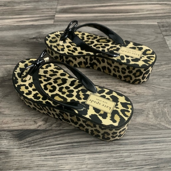 kate spade cheetah platformflip flops - Picture 3 of 7